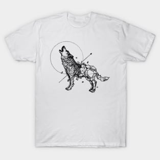 Geometerical Wolf - Tattoo Design T-Shirt